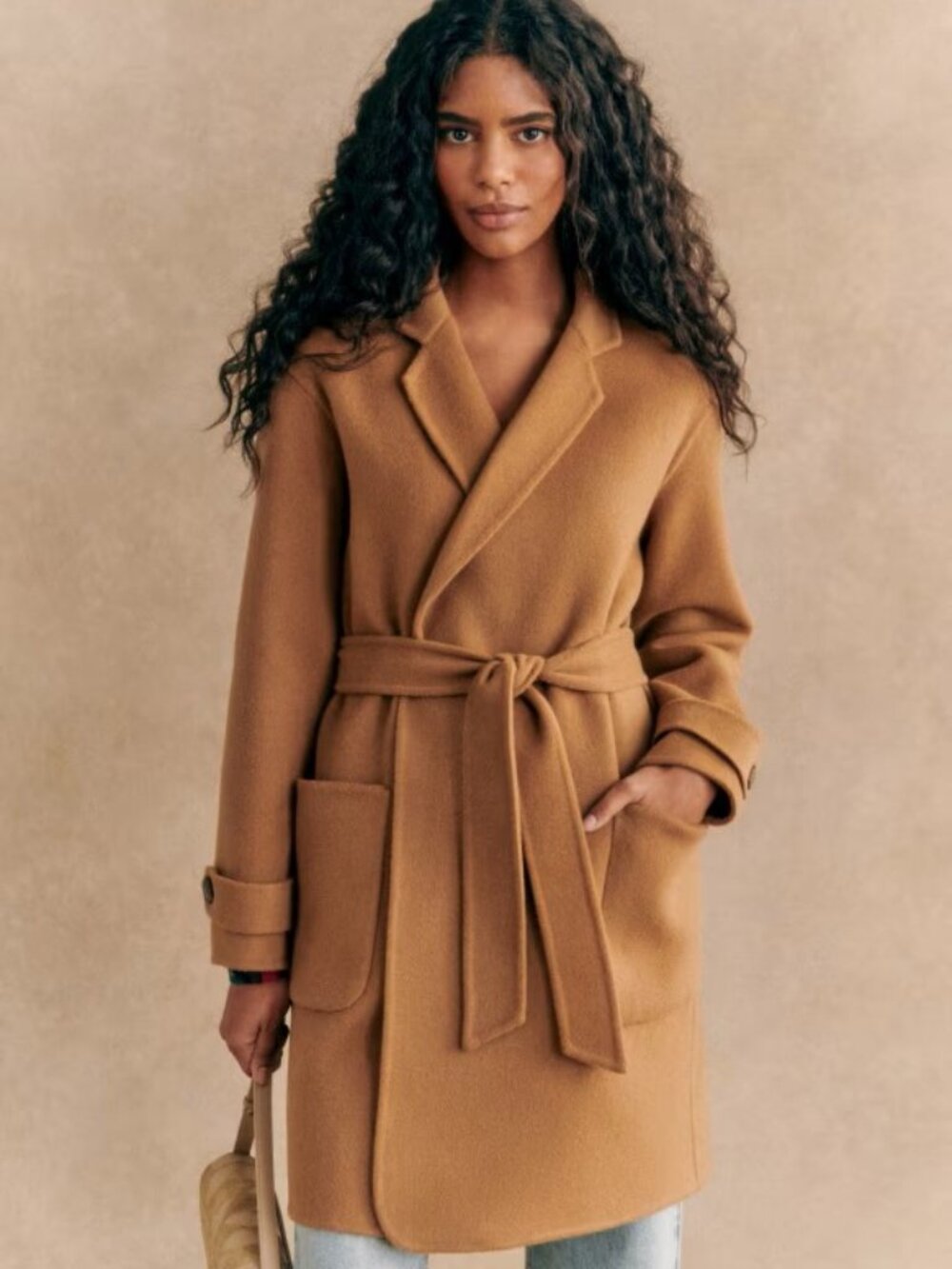 ✨ Sézane Rick Coat Camel NWT Size 12 ✨